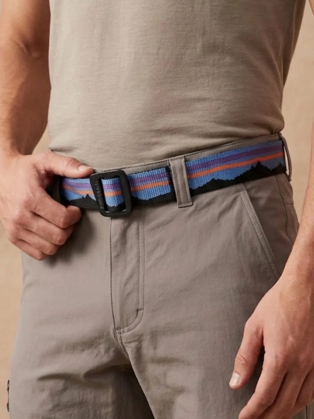 Patagonia Tech Web Belt Blue Mountain Motif - Unisex Kids / Teens 36”